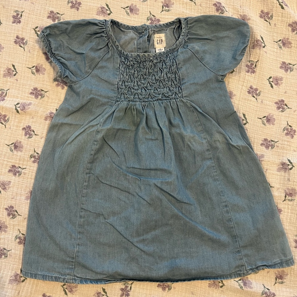 Baby GAP Denim Dress with Smocked Detail 2T